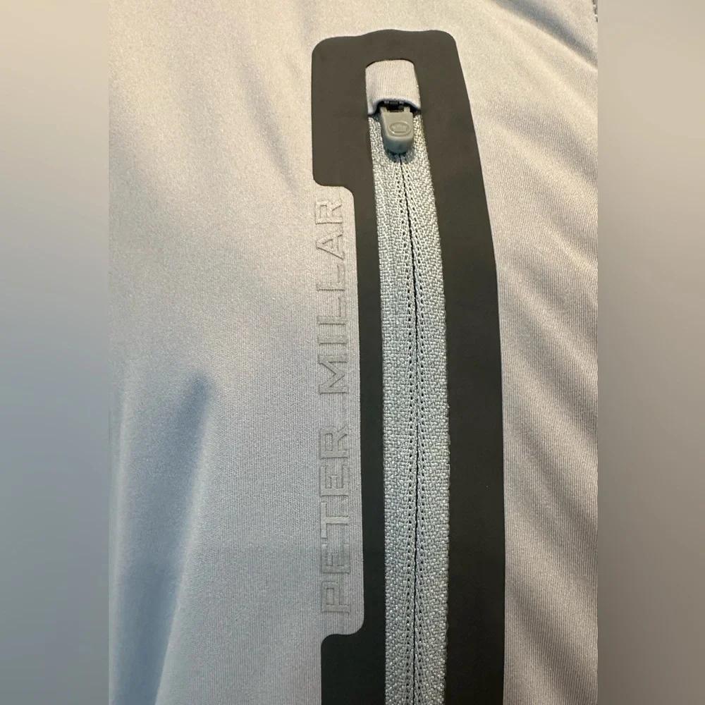 Peter Millar Gray Sleeveless Zip-Up Vest with SPCC Logo
